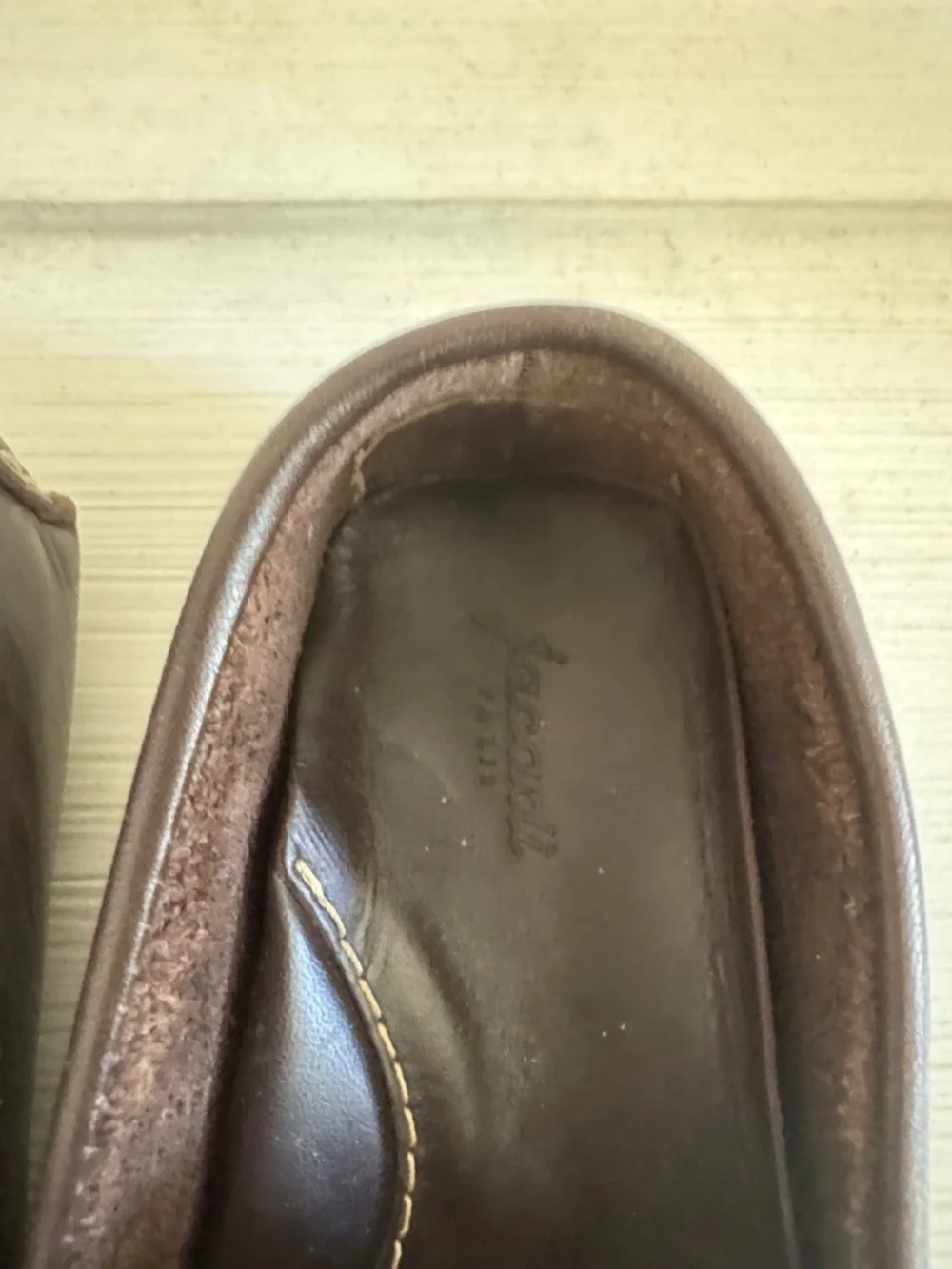 Jacadi Dark Brown Leather Moccasin Loafers for Kids